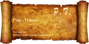 Pap Timon névjegykártya